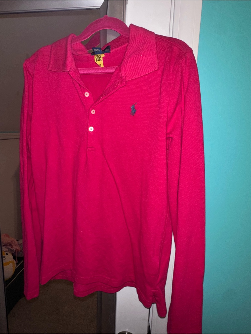 Ralph Lauren Kids Long-Sleeve Polo Shirt - Hot Pink